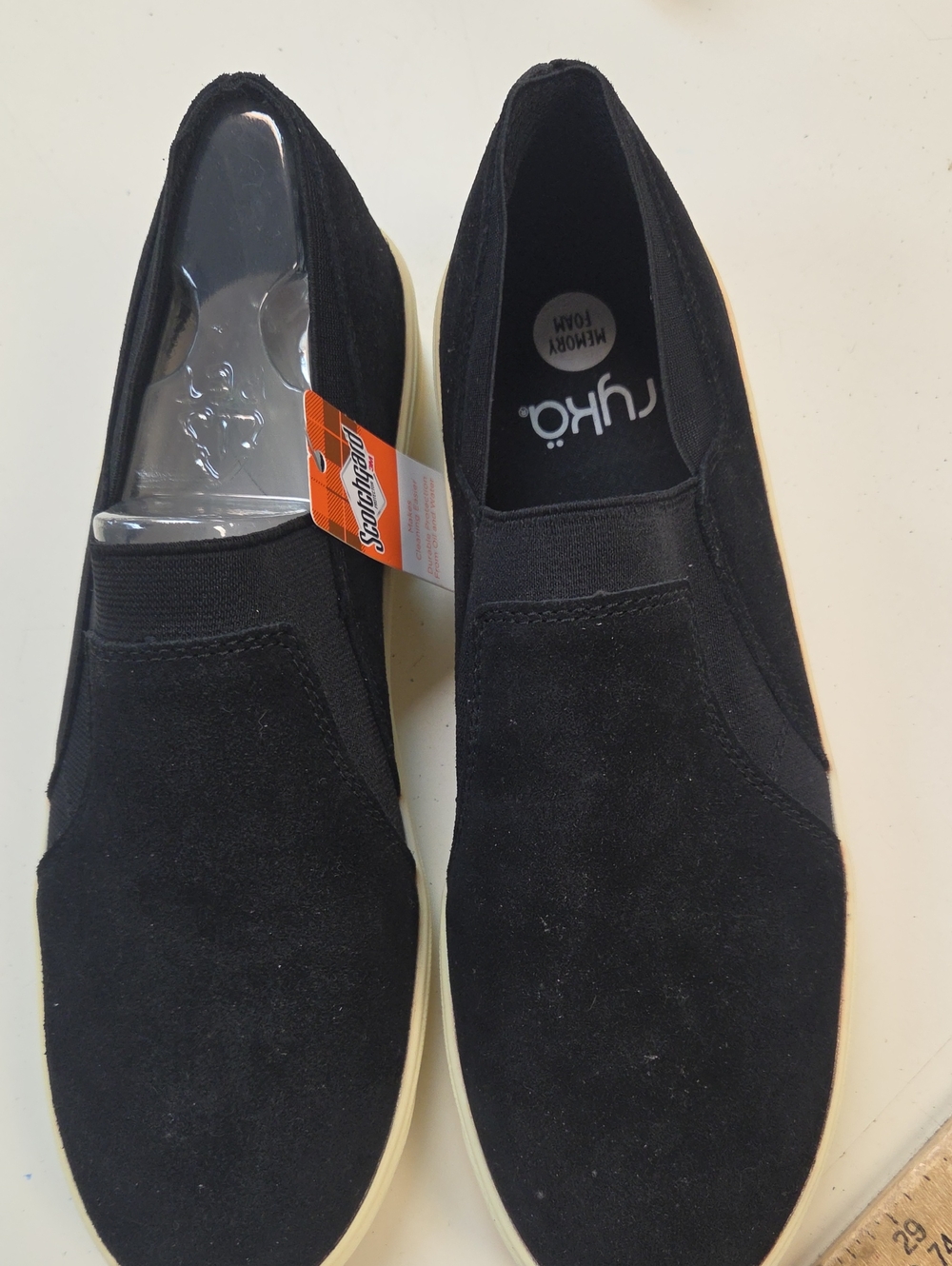 Ryka Black Slip-On Suede-Style Loafers